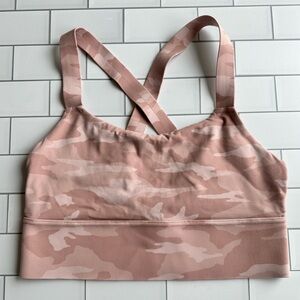 Athleta pink camo sports bra